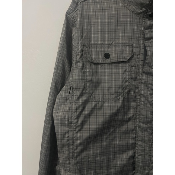 Lululemon Jacket Men’s Gray Large Plaid Shirt Reversible Reflective Windbreaker - Picture 6 of 16